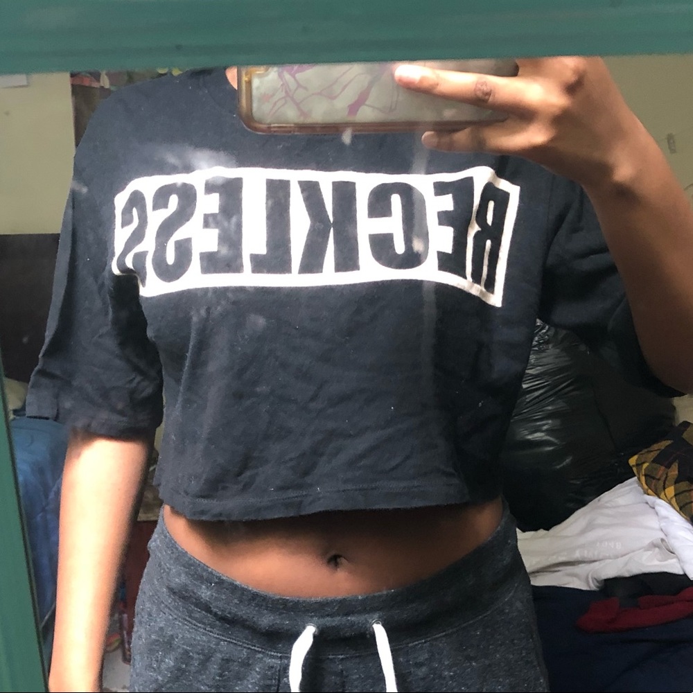Reckless black crop top